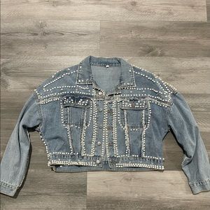 Hand-beaded Pearl Jean Jacket